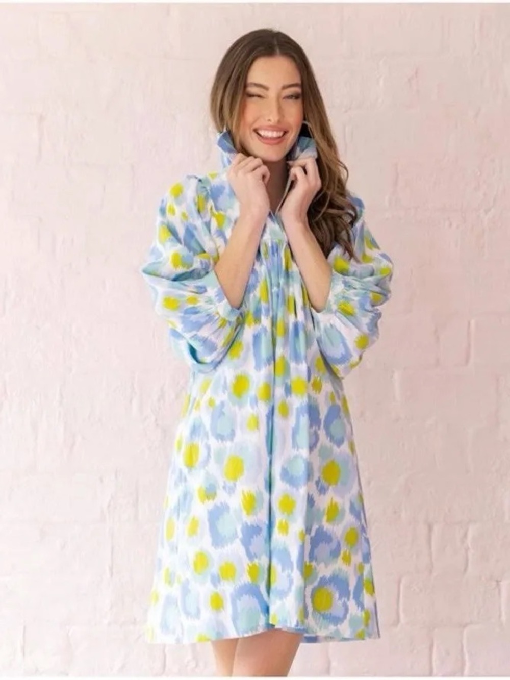 EMILY MCCARTHY Stella Dress in Cheetah Ikat Size L